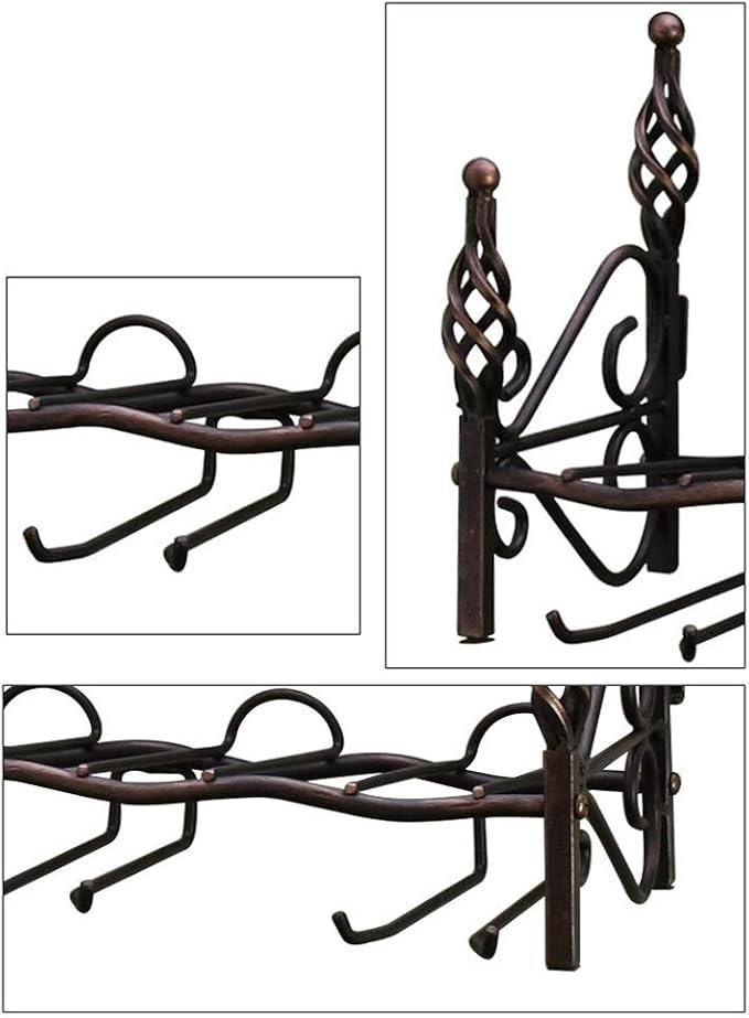 Creative European Wrought Iron Wine Rack Living Room Kitchen Bar Wall Decoration Rack Free Standing Narrow