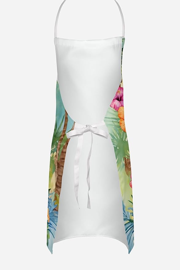 Caroline's Treasures Staffordshire Bull Terrier Luau Apron Cooking Kitchen Server Baking Crafts Gardening for Adult Women Men, Unisex, Large, Multicolor