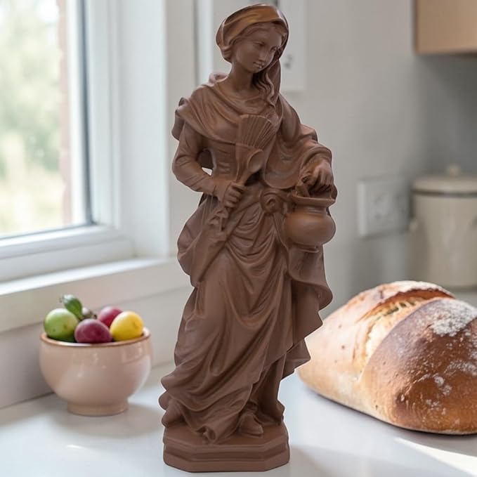 VGI Kitchen Madonna Resin Statue | Traditional Religious Decor for Kitchens and Dining Areas | Blessed Mother Art