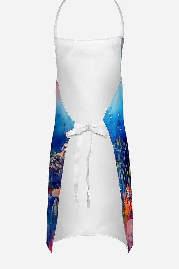 Caroline's Treasures Dolphin Apron Cooking Kitchen Server Baking Crafts Gardening for Adult Women Men, Unisex, Large, Multicolor