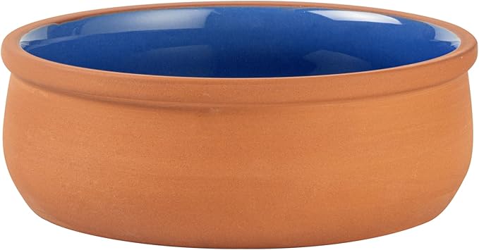 Restaurantware Terracotta Cazuela Bowls 2 Pack of 17 oz Durable Rustic Serving Dish Glazed Oven-Safe Bowl Freezer-Safe Tapas Dish Microwave-Safe Dishwasher-Safe