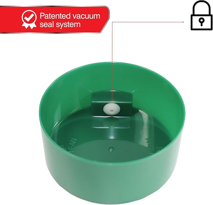Tightvac 3 to 12 Oz - Patented Airtight Container | Multi-use Vacuum Container Works as Smell Proof Containers for Herbs and Dry Goods. Green Clear