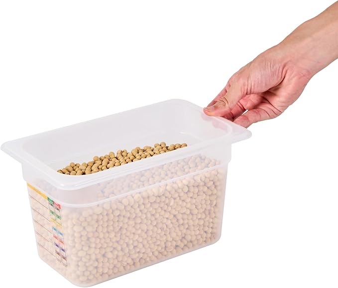 Restaurantware Food Storage Container 10 Pack of 10.3 x 6.2 x 5.9 Inches Plastic Stackable Storage Box White Reusable Label Container Dishwasher Safe For Restaurants And Kitchens