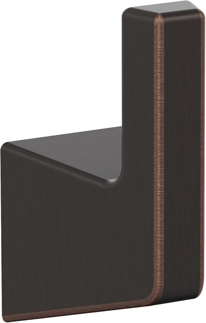 Amerock BH36000ORB | Oil Rubbed Bronze Single Robe Hook | 3-9/16 in. (90 mm) Length Towel Holder | Blackrock | Towel Hook for Bathroom | Bathroom Hardware | Bath Accessories
