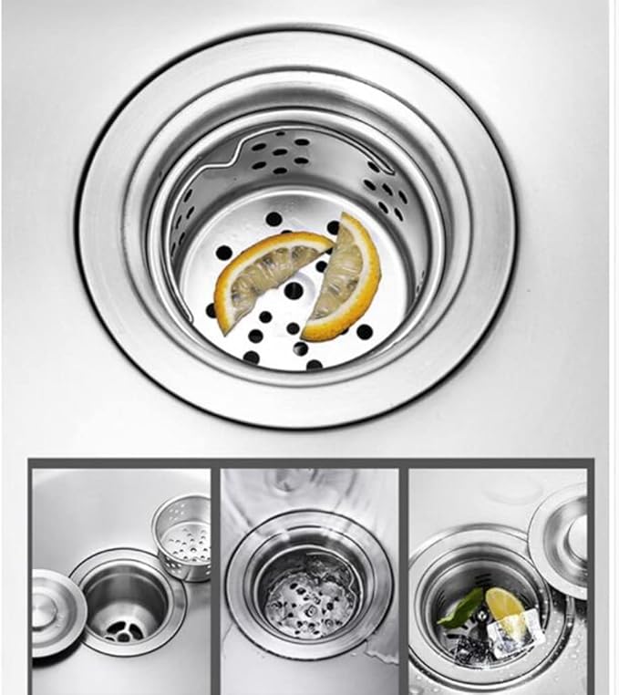 Single Bowl Sink with Accessories, Siphon, Tap Stainless Steel Silver Small Sink Bar Sink Kitchen Counter Sink Built-in Sink (Silver 40 * 40cm)