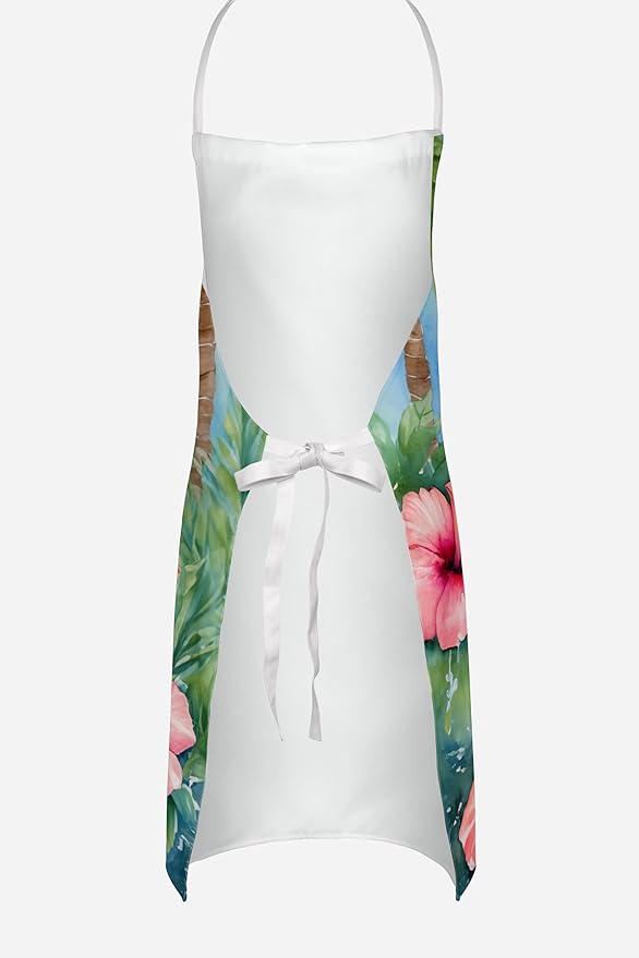 Caroline's Treasures Westie Luau Apron Cooking Kitchen Server Baking Crafts Gardening for Adult Women Men, Unisex, Large, Multicolor