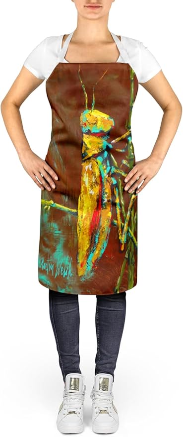 Caroline's Treasures Stuck on Boo Grasshopper Apron Cooking Kitchen Server Baking Crafts Gardening for Adult Women Men, Unisex, Large, Multicolor