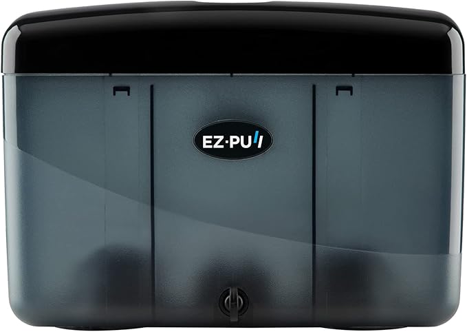 EZbrnd Countertop SLIMFOLD Hand Towel Dispenser for Kitchen/Bathroom/Office/RV/Airbnb, Guest Towel Holder, Pearl Black