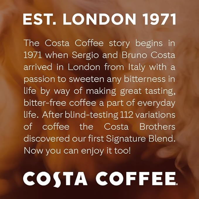Costa Coffee Ground Coffee, Signature Blend Medium Roast, 12oz each, Rainforest Alliance Certified (Pack of 3)