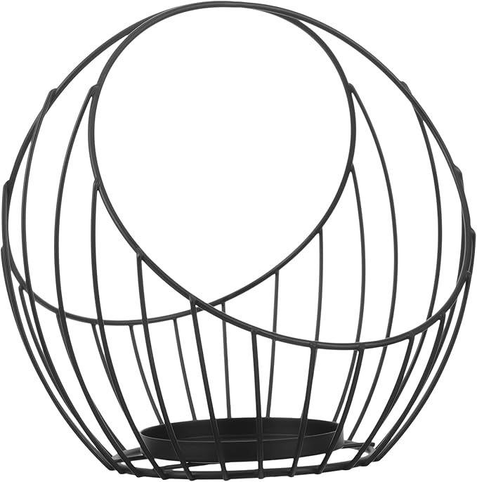 Gadpiparty Multi-Functional Storage Basket with Handle Small Iron Magazine Holder for Organizing Books and Newspapers for Home Office and School Use Black
