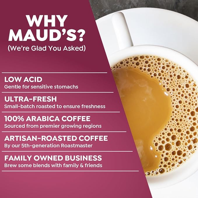 Maud's Decaf Coffee Pods Variety Pack, 80 ct, 9 Assorted Roasts & Flavors, Decaffeinated Medium Roast Coffee in Single Serve Pods - 100% Arabica Coffee, Compatible with Keurig K Cups Maker