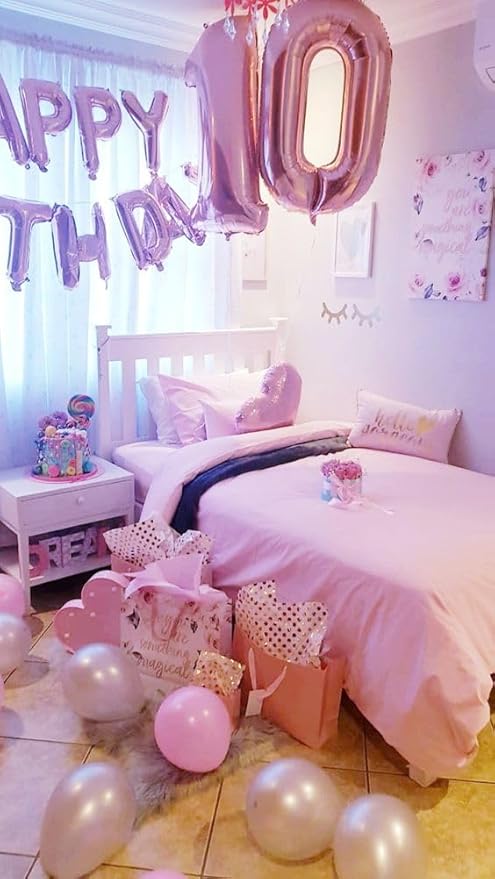 Pearl Pink Number Balloons 16, 40 In 16th Birthday Decorations for Boys Girls, Happy 61st Birthday Party Decorations Balloons for Engagement, Wedding, Celebration Party, Graduations