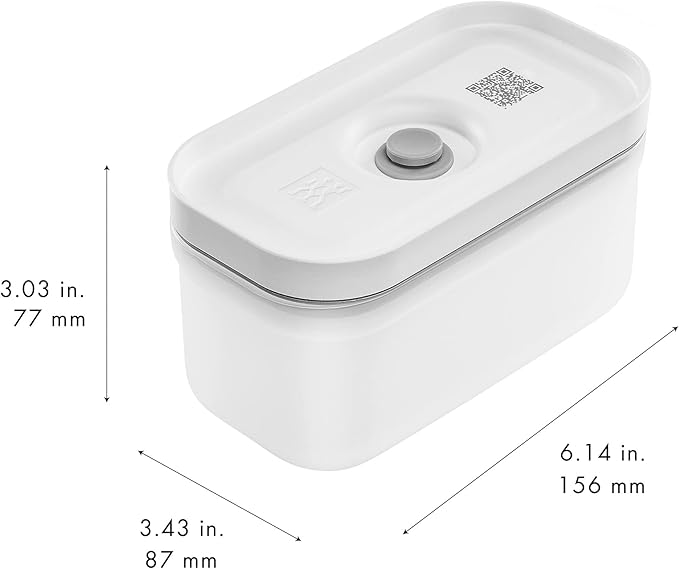ZWILLING Fresh & Save Plastic Lunch Box, Airtight Food Storage Container, Meal Prep Container, BPA-Free, Grey, Semitransparent - Small