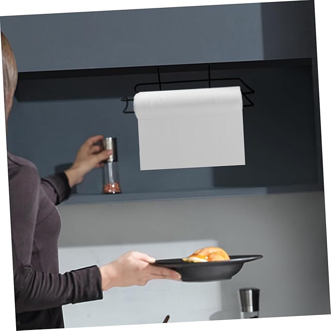 Happyyami Hanging Paper Towel Holder Kitchen Towel Rack Industrial Style for Rv Camping Dorm Laundry