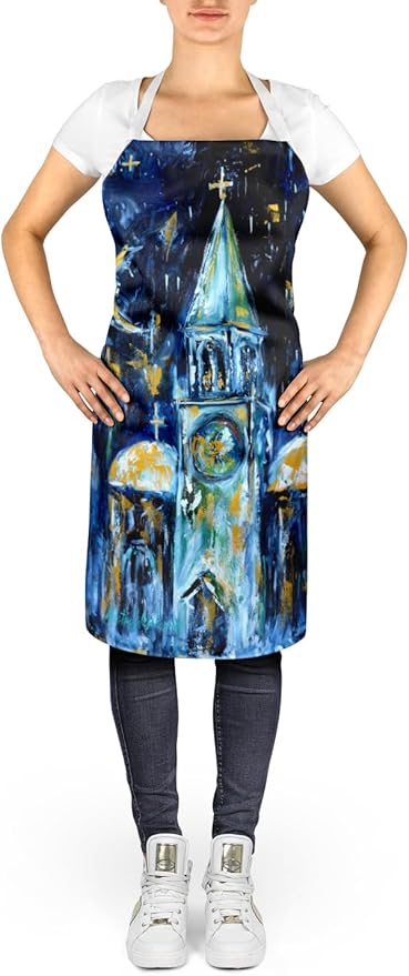 Caroline's Treasures Raining Stars Apron Cooking Kitchen Server Baking Crafts Gardening for Adult Women Men, Unisex, Large, Multicolor