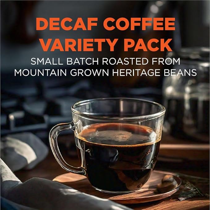 Maud's Decaf Coffee Pods Variety Pack, 80 ct, 9 Assorted Roasts & Flavors, Decaffeinated Medium Roast Coffee in Single Serve Pods - 100% Arabica Coffee, Compatible with Keurig K Cups Maker