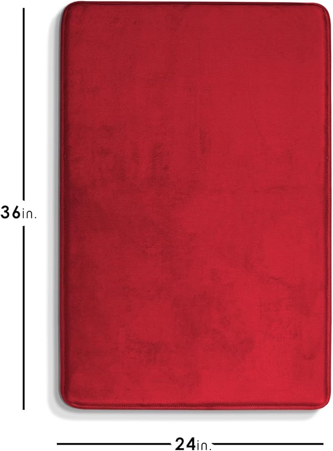 Clara Clark Bathroom Rugs, Velvet Memory Foam Bath Mat, Non-Slip Bath Rugs, Machine Wash, Dries Quickly, Ultra Soft Plush Bath Mats for Bathroom,