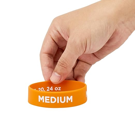 Restaurantware Silicone Squeeze Bottle Band 10 Count 2.75 Inch Dishwasher Safe Condiment Identification Band, Medium Orange Non-Slip Label Band for Condiment Labeling at Restaurants, Food Trucks