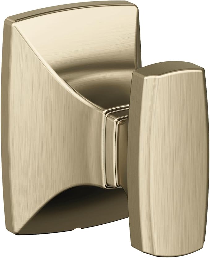 Amerock BH36010BBZ | Golden Champagne Single Robe Hook | 2-5/8 in. (67 mm) Length Towel Holder | Highland Ridge | Towel Hook for Bathroom | Bathroom Hardware | Bath Accessories