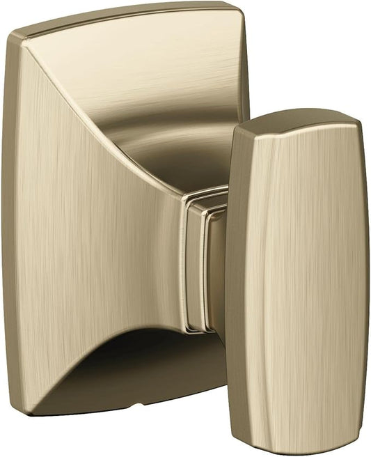 Amerock BH36010BBZ | Golden Champagne Single Robe Hook | 2-5/8 in. (67 mm) Length Towel Holder | Highland Ridge | Towel Hook for Bathroom | Bathroom Hardware | Bath Accessories