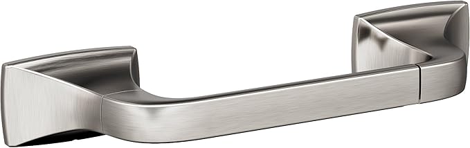 Amerock BH36011G10 | Brushed Nickel Pivoting Double Post Toilet Paper Holder | 10-5/8 in. (270 mm) Toilet Tissue Holder | Highland Ridge | Bath Tissue Holder | Bathroom Hardware | Bath Accessories