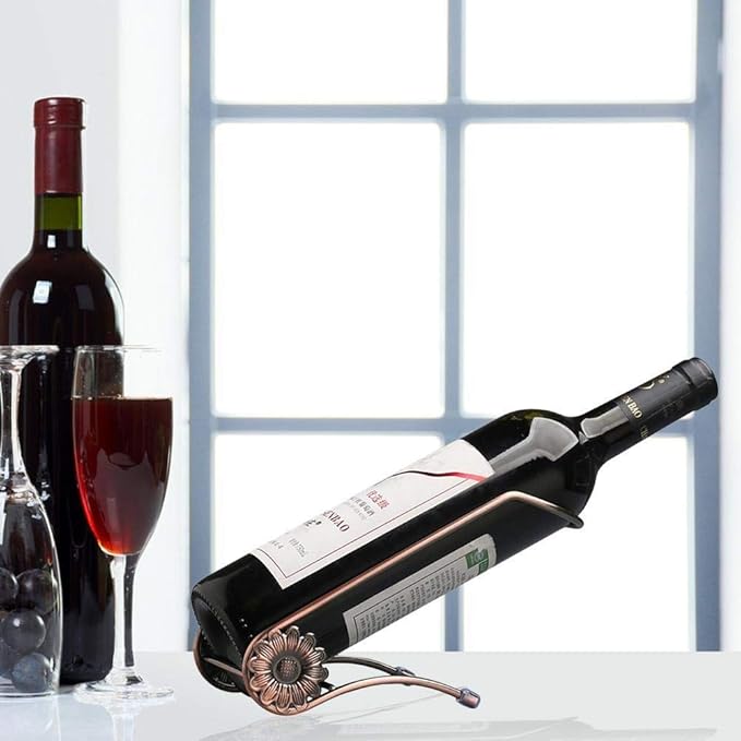 Wrought Iron Wine Rack Home Wine Bottle Cabinet Decorative Ornaments Wine Shelf Stand for Bar Kitchen Basement