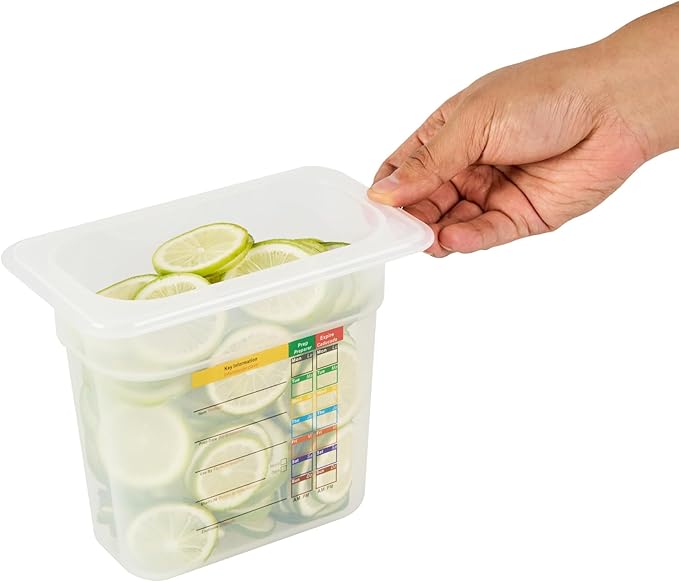 Restaurantware Food Storage Container 10 Pack of 6.8 x 4.2 x 5.9 Inches Plastic Stackable Storage Box White Reusable Label Container Dishwasher Safe For Restaurants And Kitchens