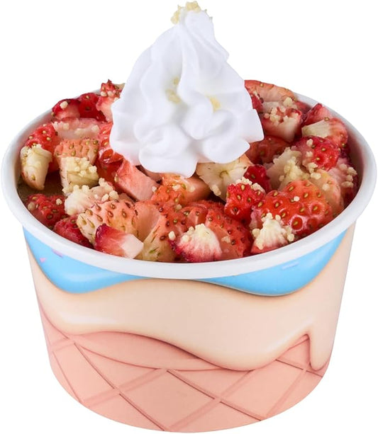 Restaurantware Ice Cream Cups 50 Pack of 8 oz Leak-Resistant Disposable Dessert Bowl Frozen Yogurt Cup Round Paper Container For Cold And Hot Desserts