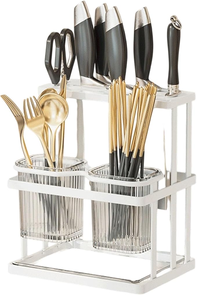 Stainless Steel and PP Kitchen Rack with Integrated Utensils Storage for Long Time Use in Various Kitchen Storage Rack