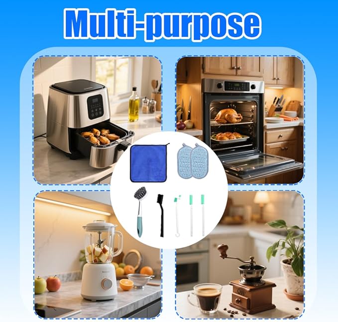 Air Fryer Cleaning Tools Set, Airfryer Cleaner Brush, Air Fryer Accessories（8 Pcs）