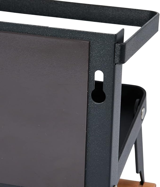 Household Essentials Metal Magnetic Spice Rack with Paper Towel Holder, Black