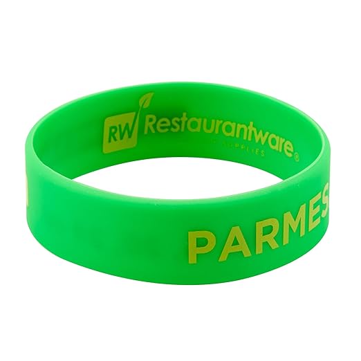Restaurantware Silicone Squeeze Bottle Band 10 Count 2.75 Inch Dishwasher Safe Condiment Identification Band, Parmesan Green Non-Slip Label Band for Condiment Labeling at Restaurants, Food Trucks