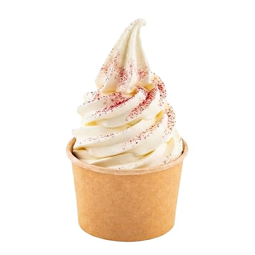 Coppetta 4 Ounce Dessert Cups, 50 Disposable Ice Cream Cups - Lids Sold Separately, Heavy-Duty, Kraft Paper Frozen Yogurt Bowls, For Hot And Cold Foods, Perfect For Gelato Or Mousse - Restaurantware