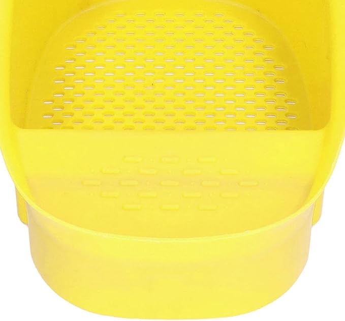 aqxreight Sink Drain Basket Household Saddle Shaped Mesh Strainer Kitchen Waste Vegetable Fruits (Yellow)