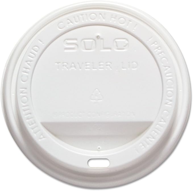 SOLO TLP316-0007 White Traveler Plastic Lid - For SOLO Paper Hot Cups (Case of 1000)
