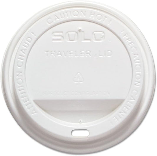 SOLO TLP316-0007 White Traveler Plastic Lid - For SOLO Paper Hot Cups (Case of 1000)