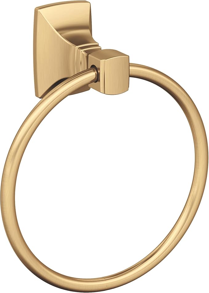 Amerock BH36012 Highland Ridge 7-7/16" Wall Mounted Towel Ring - Champagne Bronze