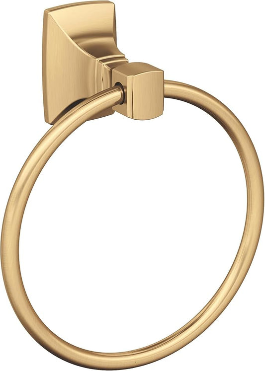 Amerock BH36012 Highland Ridge 7-7/16" Wall Mounted Towel Ring - Champagne Bronze