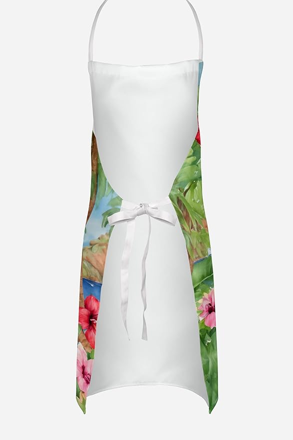 Caroline's Treasures Manchester Terrier Luau Apron Cooking Kitchen Server Baking Crafts Gardening for Adult Women Men, Unisex, Large, Multicolor