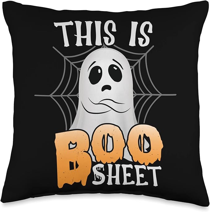 This Is Boo Sheet Ghost Halloween Costume Throw Pillow