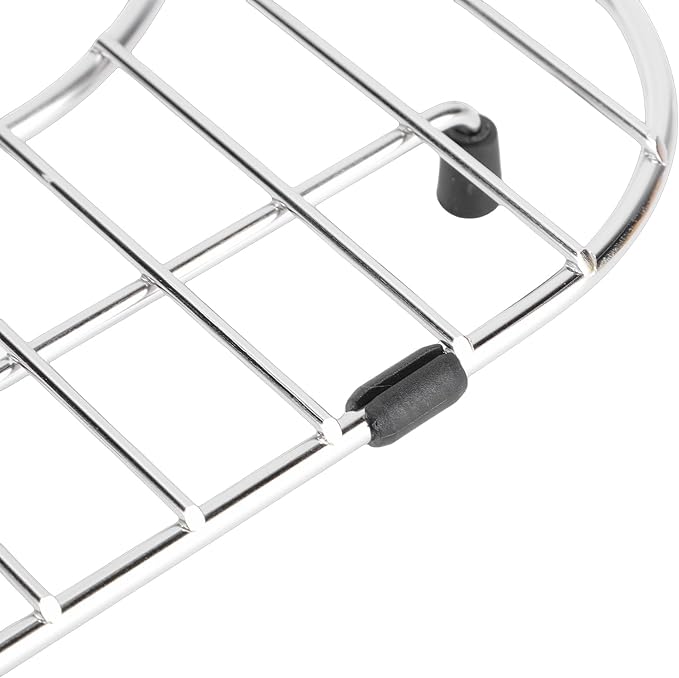 Stainless Steel Kitchen Sink Grid, 13.12x11.81in Sink Protector, Dish Drainer Cooling Rack with Hollow Design for Fast Drying, Ideal for 4.6 Inch Drain Hole
