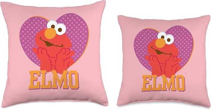 Sesame Street Patterned Elmo Heart Throw Pillow, 18x18, Multicolor
