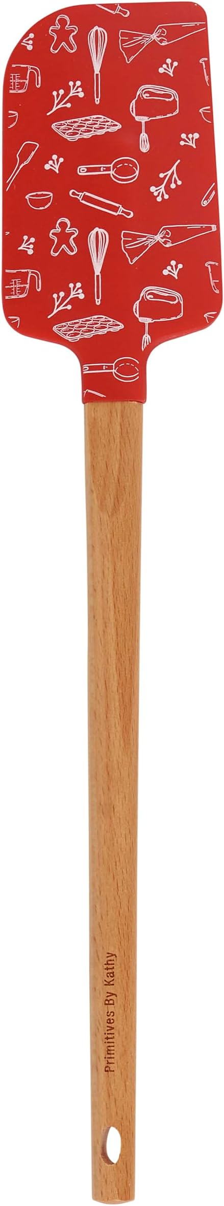 Primitives by Kathy double-sided silicone novelty cooking spatula/Christmas Collection/hand illustrated designs/holiday baking motifs/coordinate with our other Christmas themed kitchen decor items