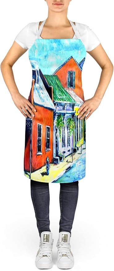 Caroline's Treasures Somewhere Close Apron Cooking Kitchen Server Baking Crafts Gardening for Adult Women Men, Unisex, Large, Multicolor