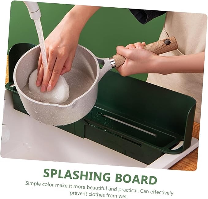 Veemoon Kitchen Sink Retaining Plate Versatile -splash Baffle for Easy Installation Compact Storage and Stylish Kitchen Organization for Home Use
