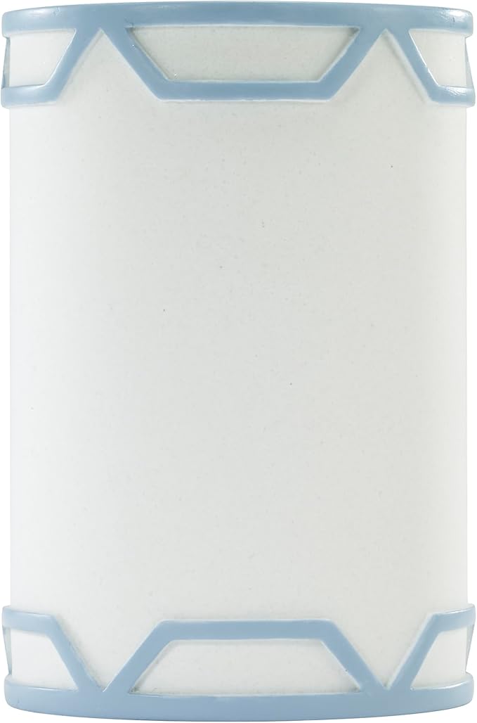 Izod – Tumbler, Hand-Painted Sand Resin with Trellis Design, Geometric Home Decor – Perfect for Holding Toothbrushes and Bathroom Essentials (Trellis)