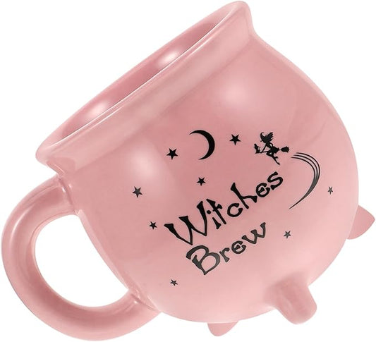 Didiseaon Ceramic Cauldron Mug for Halloween Unique Witch Mug for Drinks Spooky Decorative Cup for Home Office Cafe for Friends