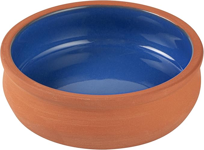 Restaurantware Terracotta Cazuela Bowls 2 Pack of 9 oz Durable Rustic Serving Dish Glazed Oven-Safe Bowl Freezer-Safe Tapas Dish Microwave-Safe Dishwasher-Safe