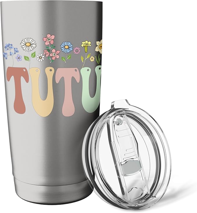 Tutu Gifts Women Wildflower Floral Design Tutu Stainless Steel Insulated Tumbler