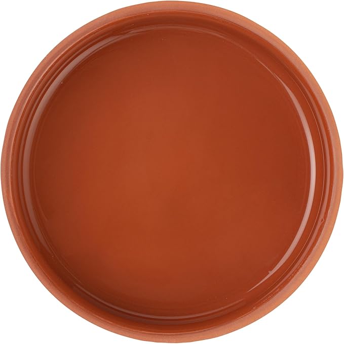 Restaurantware-Terra Tek 17 Ounce Terracotta Cazuelas, 2 Brown Glazed Clay Pots For Cooking - Oven-Ready, Microwavable, Terracotta Serving Pots, Dishwashable, For Cooking And Serving